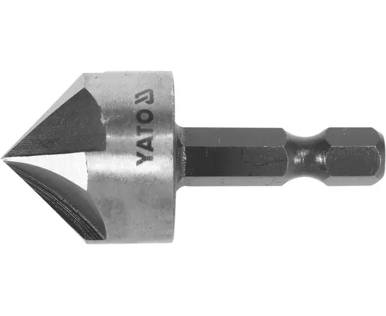 Зенкер конический по металлу YATO HSS, 20.5 мм, l = 45 мм, 5 кромок, HEX 1/4" (YT-44726), фото  | SNABZHENIE.com.ua