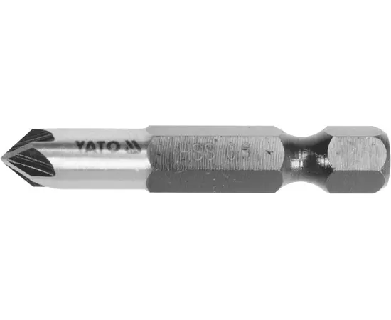 Зенкер конічний по металу YATO HSS, 6.3 мм, l = 40 мм, 5 кромок, HEX 1/4" (YT-44721), фото  | SNABZHENIE.com.ua