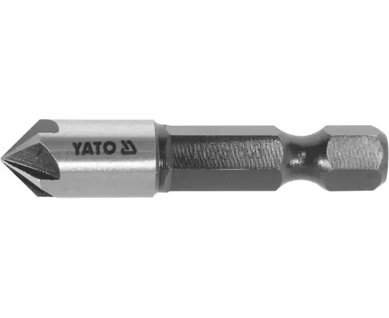 Зенкер конический по металлу YATO HSS, 8.3 мм, l = 40 мм, 5 кромок, HEX 1/4" (YT-44722), фото  | SNABZHENIE.com.ua
