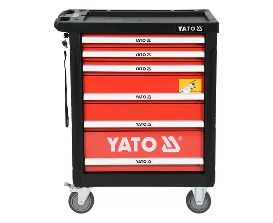Шкаф с инструментами YATO, на колесах, 6 ящиков, 97 x 77 x 47 см, набор 185 шт (YT-55307), фото  | SNABZHENIE.com.ua