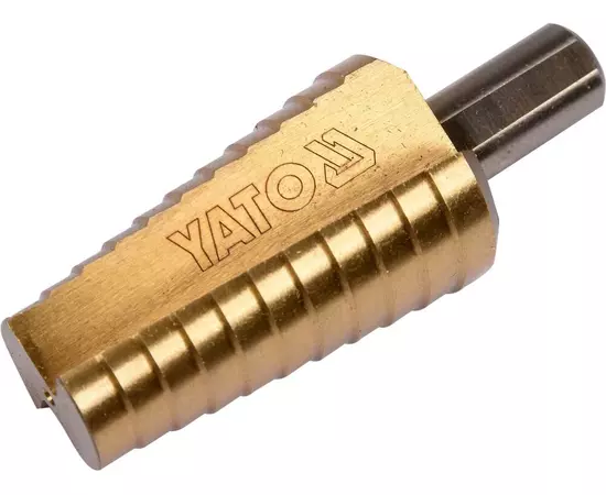 Свердло конічне ступінчасте титанове по металу YATO HSS 4241, 20-30 мм, L = 75/54 мм (YT-44747), фото  | SNABZHENIE.com.ua