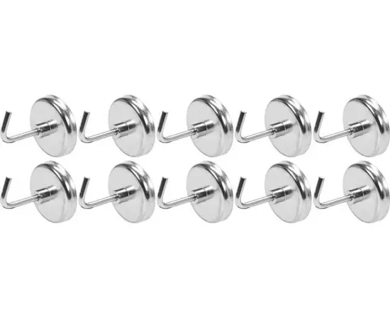 Крючки магнитные YATO с основанием 35 мм, стержни 30 мм, 10 шт (YT-08690), фото  | SNABZHENIE.com.ua