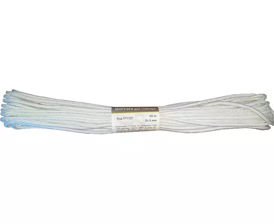 Веревка для стартера VIROK, d = 3,0 мм, длина 10 м, белая (87V101), фото  | SNABZHENIE.com.ua