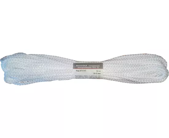Мотузка господарська Тип 5 VIROK, 5 мм х 10 м, г/н = 80 кгс, поліпропіленова, без серцевини, біла (87V145), фото  | SNABZHENIE.com.ua