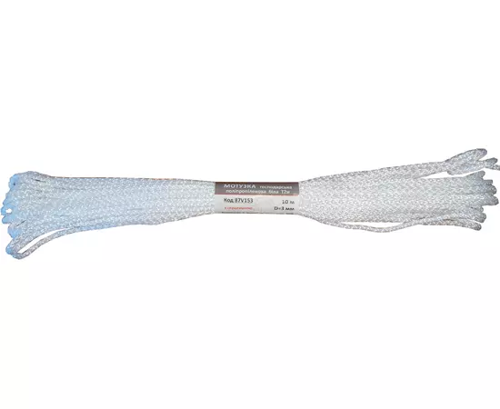 Веревка хозяйственная Тип 2н VIROK, 3 мм Х 10 м, г/н = 50 кгс, полипропиленовая, с сердцевиной, белая (87V153), фото  | SNABZHENIE.com.ua