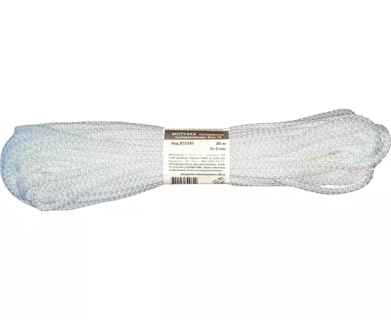 Веревка хозяйственная Тип 5 VIROK, 5 мм х 20 м, г/н = 80 кгс, полипропиленовая, без сердцевины, белая (87V245), фото  | SNABZHENIE.com.ua