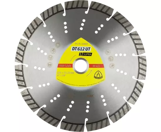 Алмазний диск KLINGSPOR DT 612 UT Supra 115 x 2,4 x 22,23 мм, для бетону, старий бетон, армований, будівельні матеріали (334044KLPR), фото  | SNABZHENIE.com.ua