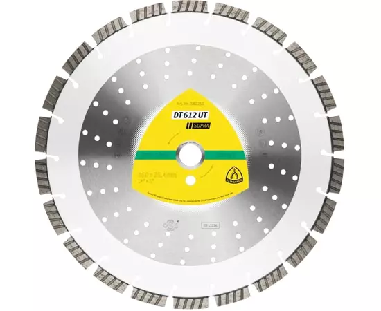 Алмазний диск KLINGSPOR DT 612 UT Supra 300 x 2,8 x 25,4 мм, для бетону, старий бетон, армований, будівельні матеріали (340229KLPR), фото  | SNABZHENIE.com.ua