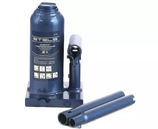 Домкрат гидравлический бутылочный телескопический, 2 т, h подъема 170 – 380 мм STELS (51115S), фото  | SNABZHENIE.com.ua