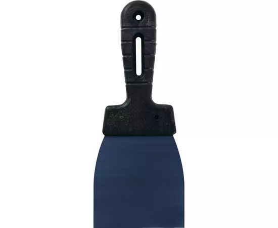 Шпательная лопатка, колоризованная пружинная сталь 65Г, 100 мм, пластмассовая ручка СИБРТЕХ (85563C), фото  | SNABZHENIE.com.ua