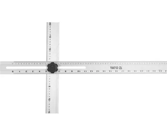 Куточок алюмінієвий YATO з 2-х лінійок, з метричними та дюймовими шкалами, 600 x 360 мм (YT-70791), фото  | SNABZHENIE.com.ua