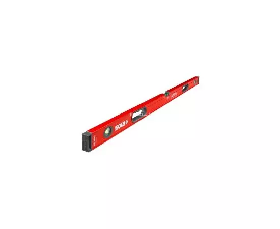 Рівень будівельний Red 3 240, 2400 мм, 3 акрилові колби, з ручками, пластикові заглушки, епоксидна поверхня, точність 0,5 мм/м SOLA (BigRed3_240), фото  | SNABZHENIE.com.ua