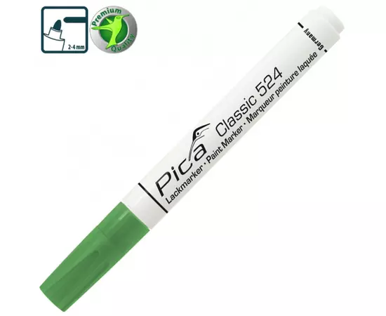 Жидкий промышленний маркер Pica Classic 524/36 Industry Paint Marker, зелёный (524/36PICA), фото  | SNABZHENIE.com.ua