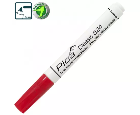 Жидкий промышленний маркер Pica Classic 524/40 Industry Paint Marker, красный (524/40PICA), фото  | SNABZHENIE.com.ua
