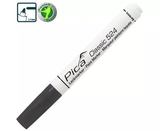 Жидкий промышленний маркер Pica Classic 524/46 Industry Paint Marker, чёрный (524/46PICA), фото  | SNABZHENIE.com.ua