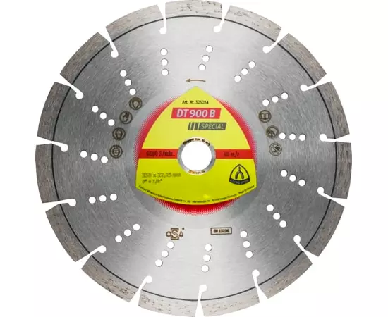 Алмазний відрізний диск для бетону, армованого бетону та бетону DT 900 B Special 115 x 2,4 x 22,23 мм Klingspor (325205KLPR), фото  | SNABZHENIE.com.ua