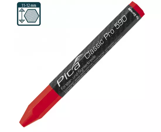 Промышленный маркер на восковой-меловой основе Pica Classic PRO 590/40, красный (590/40PICA), фото  | SNABZHENIE.com.ua