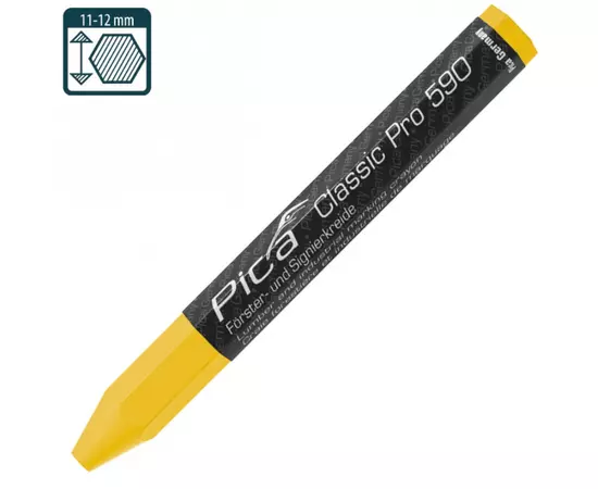 Промисловий маркер на восковій-крейдовій основі Pica Classic PRO 590/44, жовтий (590/44PICA), фото  | SNABZHENIE.com.ua