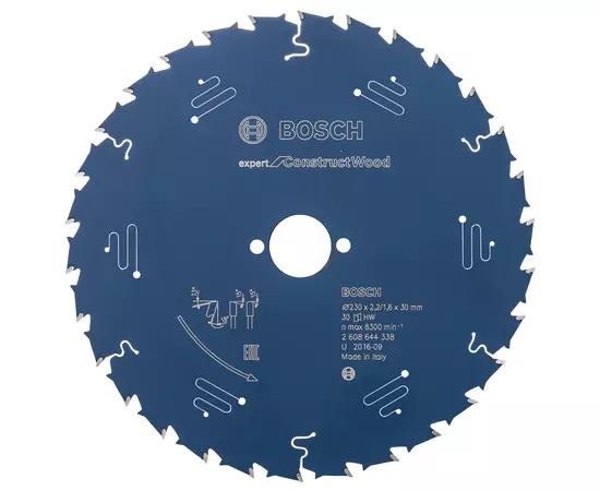 Пильний диск 230 x 30 мм, 30 T по дереву Expert for Construct Wood BOSCH (2608644338), фото  | SNABZHENIE.com.ua