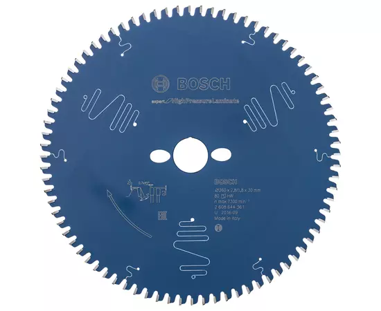 Пильный диск 260 x 30 мм (с кольцом 25,4 мм), 80 T по ламинату Expert for High Pressure Laminate BOSCH (2608644361), фото  | SNABZHENIE.com.ua