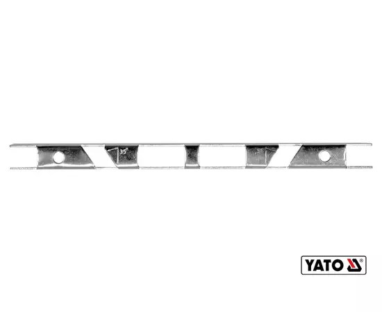 Шаблон для заточки ограничителя глубины зубов цепей YATO, 170 х 10 х 1 мм, глуб.- 0.65, 0.75 мм, угол 35° (YT-85052), фото  | SNABZHENIE.com.ua