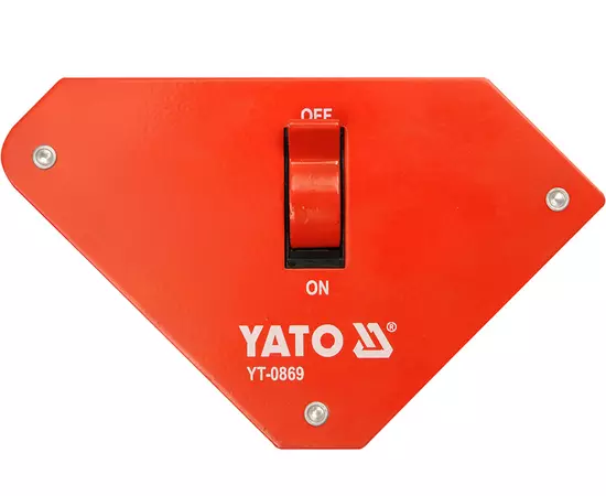 Струбцина магнітна для зварювання з перемикачем YATO 25 кг, 117 х 192 х 32 мм (YT-0869), фото  | SNABZHENIE.com.ua