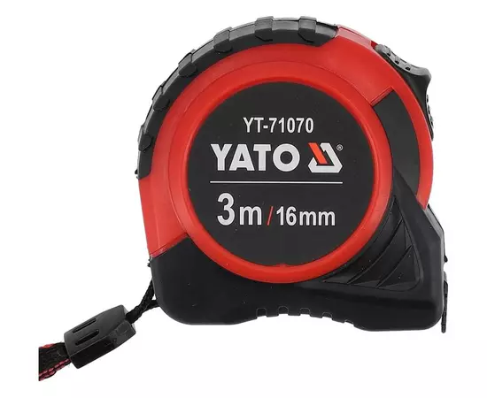 Рулетка YATO L = 3 м x 16 мм, стальной лентой, нейлоновым покрытием (YT-71070), фото  | SNABZHENIE.com.ua