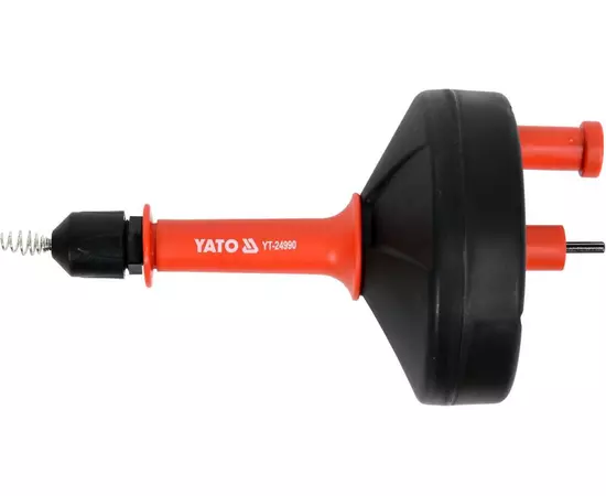 Трос для очистки канализационных труб на бобине YATO 6 мм, l = 6 м, со шпинделем к дрели (YT-24990), фото  | SNABZHENIE.com.ua
