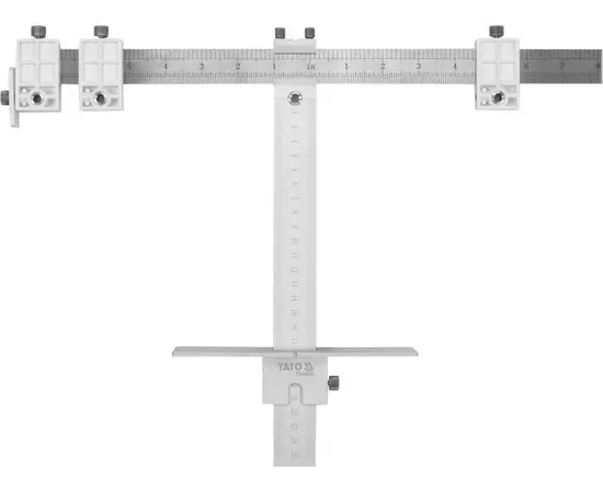 Шаблон для разметки отверстий Т-образный YATO 250 мм, с метрической и дюймовой шкалами + чехол (YT-44130), фото  | SNABZHENIE.com.ua
