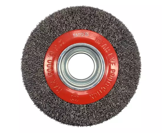 Щетка зачистная из нержавеющей стали, дисковая YATO 150/32 мм, 6000 об/мин (YT-47554), фото  | SNABZHENIE.com.ua