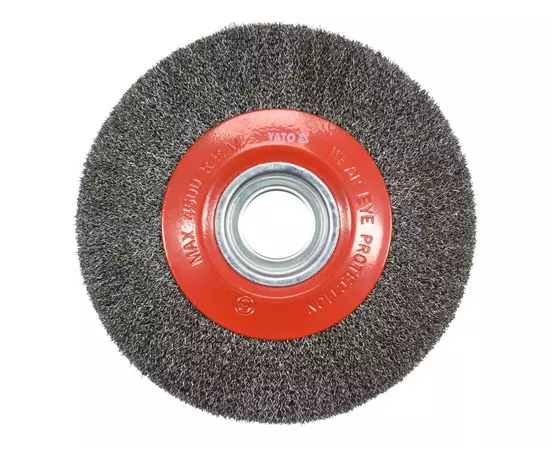 Щетка зачистная из нержавеющей стали, дисковая YATO 200/32 мм, 4500 об/мин (YT-47555), фото  | SNABZHENIE.com.ua