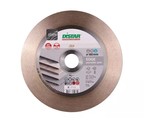 Алмазний диск DISTAR 180 x 1,4/1/1,6 x 25 x 25,4 Edge (11120421014), фото  | SNABZHENIE.com.ua