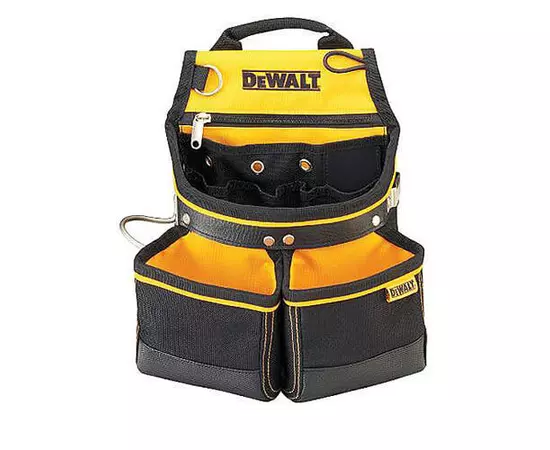 Поясная сумка с двумя карманами под крепления и скобой для молотка, DeWALT (DWST1-75650), фото  | SNABZHENIE.com.ua