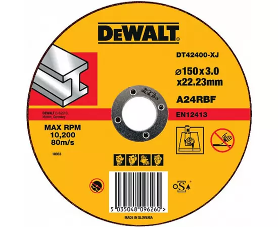 Круг відрізний DeWALT, чорний / кольоровий метал, 150 x 3 x 22.23 мм (DT42400), фото  | SNABZHENIE.com.ua