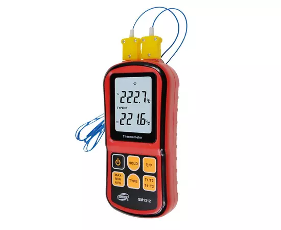 Термометр цифровий двоканальний -250-1767 ° C BENETECH GM1312 (GM1312), фото  | SNABZHENIE.com.ua