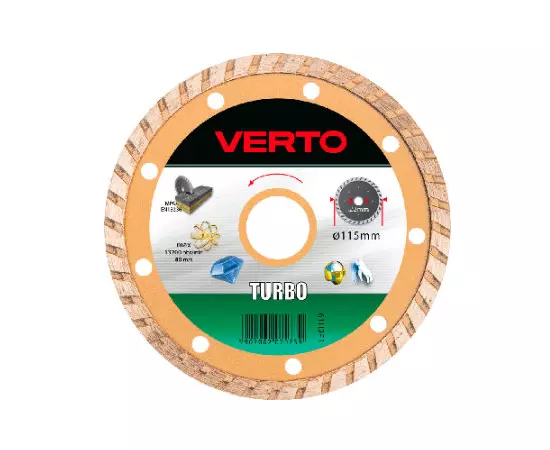 алмазний диск, VERTO, 180 x 22.2мм, turbo 61H3P8 (61H3P8), фото  | SNABZHENIE.com.ua