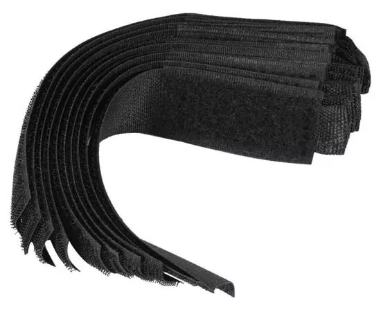 Хомут-липучка для кабелю VOREL 25 x 150 мм, чорний, нейлон + поліестер + поліуретан, 10 шт (VO-73850), фото  | SNABZHENIE.com.ua