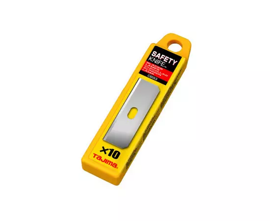 Сменные лезвия 18мм TAJIMA CB93H, для безопасного ножа TAJIMA Safety knife LC959X, 10шт, фото  | SNABZHENIE.com.ua