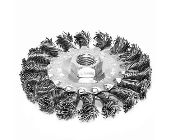 Щітка дискова S&R 100х22,2 мм, плетений дріт, фото  | SNABZHENIE.com.ua