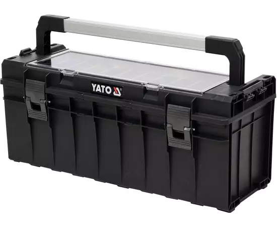 Ящик для інструментів YATO, з органайзером з 9 осередками, 650х270х272 мм, пластиковий корпус, фото  | SNABZHENIE.com.ua