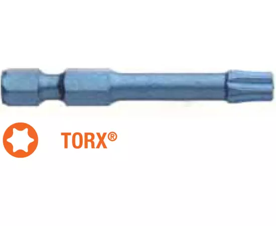 Насадка викруткова ударна USH Blue Shock: TORX T20 x 50 мм Torsion збільшена, Уп. 5 штук., фото  | SNABZHENIE.com.ua