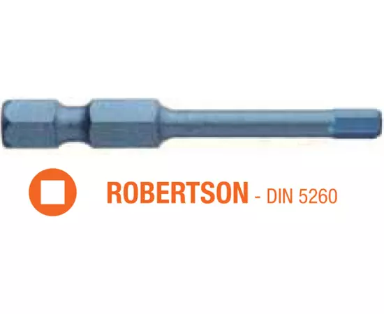 Насадка викруткова ударна USH Blue Shock: Robertson R1 x 50 мм torsion, Уп. 5 штук., фото  | SNABZHENIE.com.ua