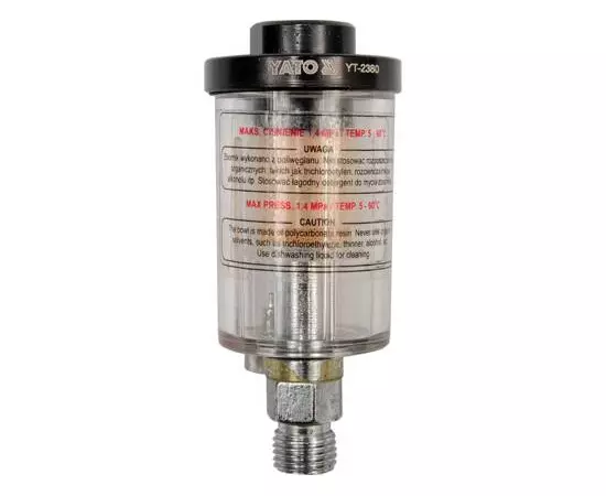 Фильтр-сепаратор воды пневматический YATO, P 1.4 MPa, соединения 1/4, фото  | SNABZHENIE.com.ua