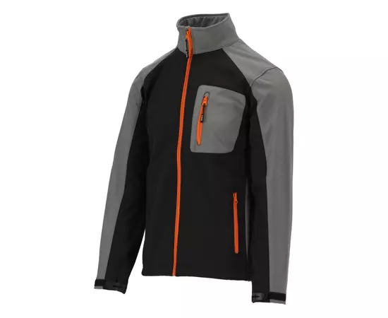 Куртка робоча SOFTSHELL YATO розмір S, чорно-сіра, 3 кишені, 96% поліестер та 4% спандекс, фото  | SNABZHENIE.com.ua