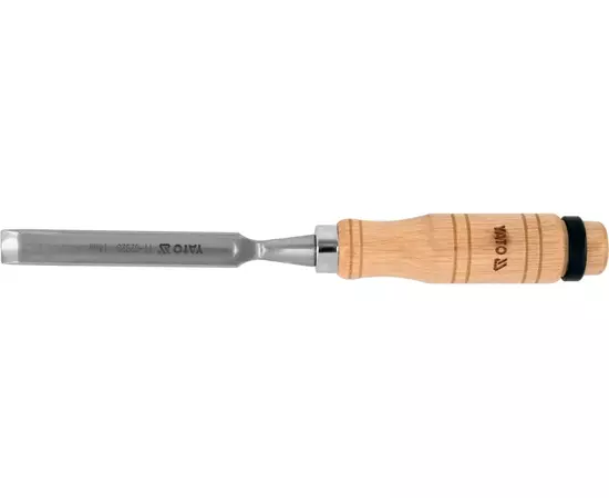 Стамеска полукруглая YATO: b 14 мм, клинок- 125 мм, деревянная ручка 112 мм, фото  | SNABZHENIE.com.ua