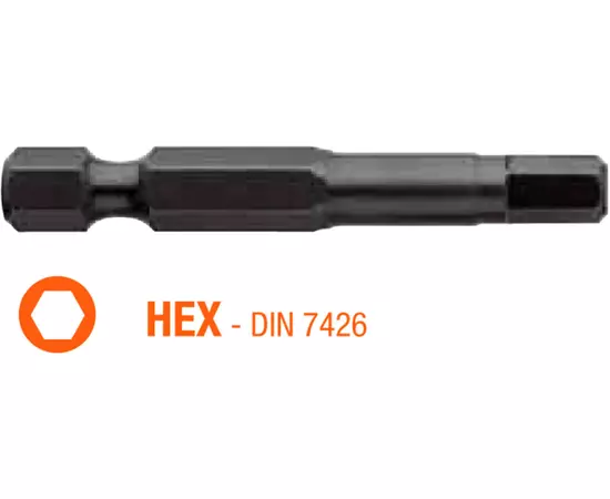 Насадка викруткова USH Industry : HEX 3 x 50 мм, Уп. 5 штук., фото  | SNABZHENIE.com.ua
