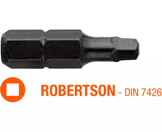 Насадка викруткова USH Industry: Robertson R0 x 25 мм, Уп. 5 штук., фото  | SNABZHENIE.com.ua