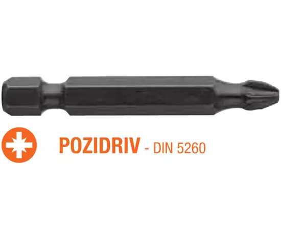 Насадка викруткова USH Industry : Pozidriv PZ2 x 50 мм. Torsion подовжена, Уп. 10 шт., фото  | SNABZHENIE.com.ua