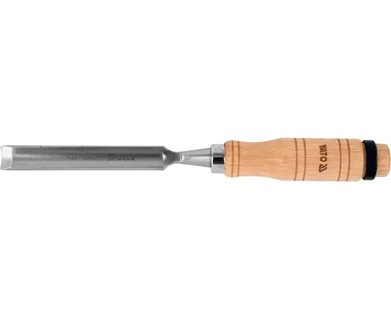 Стамеска полукруглая YATO : b 16 мм, клинок- 125 мм, деревянная ручка- 112 мм, фото  | SNABZHENIE.com.ua
