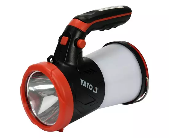 Ліхтар LED-діодний акумулятор YATO Li-Ion 3.7 В, 15 Вт, 600-1200 Лм, з ручкою, зарядний USB пристрій, фото  | SNABZHENIE.com.ua
